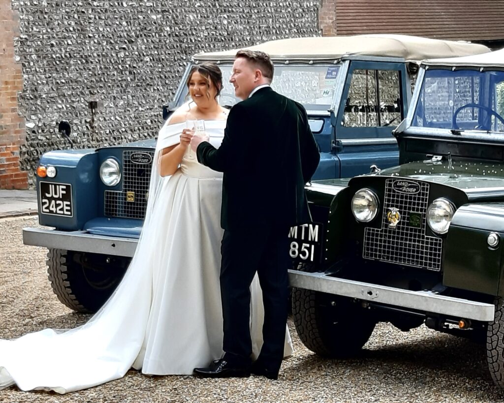 Classic Land Rover wedding hire